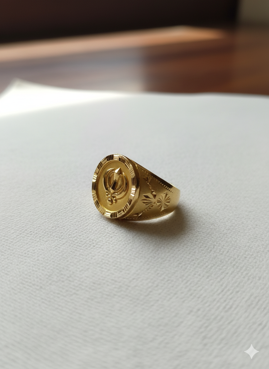 Mens 22kt One Gram Gold Ring