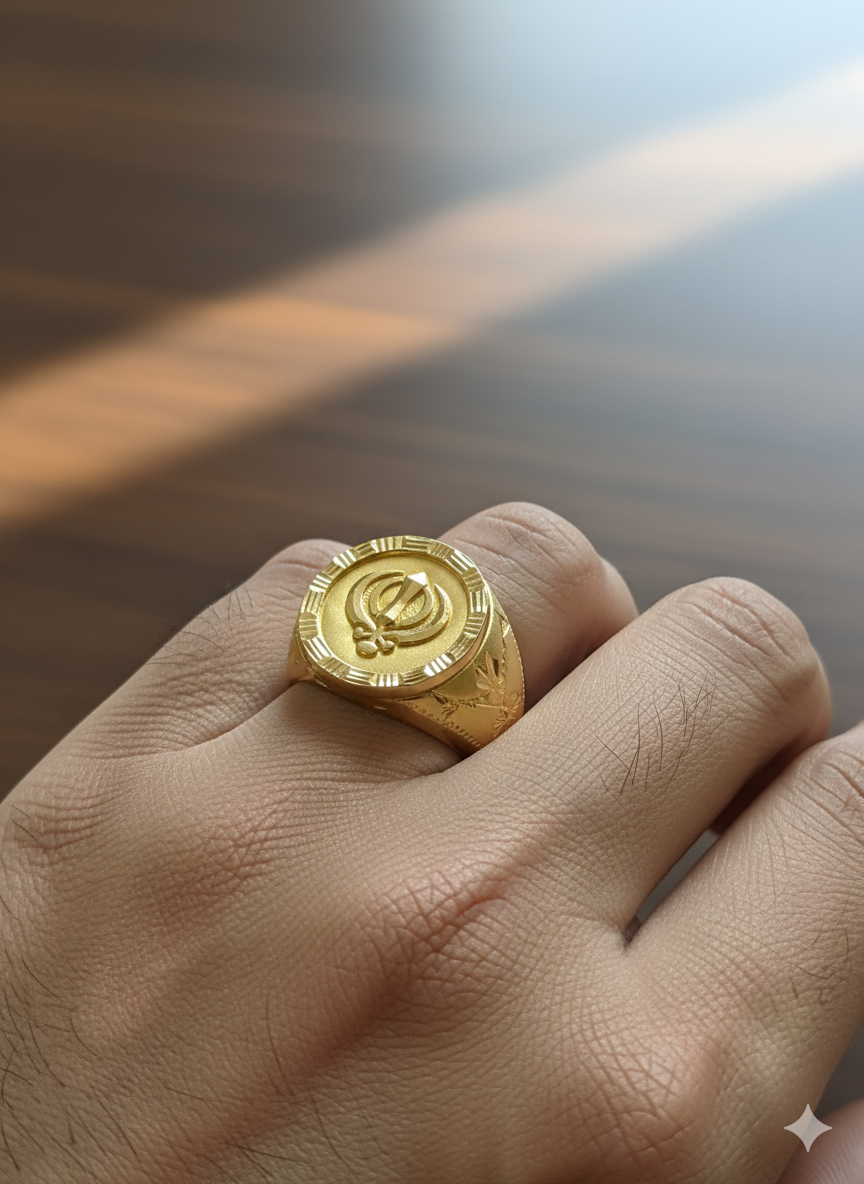 Mens 22kt One Gram Gold Ring